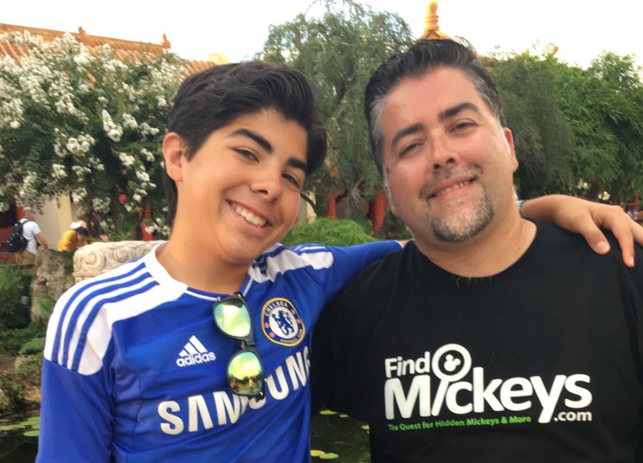 About Find Mickeys and Our Quest to Find Hidden Mickeys - The FindMickeys.com father and son duo enjoying the day at Disney.