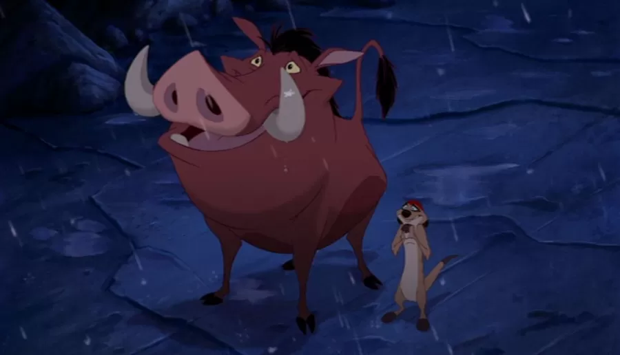 The Lion King 1½ Hidden Mickey Rain Scene