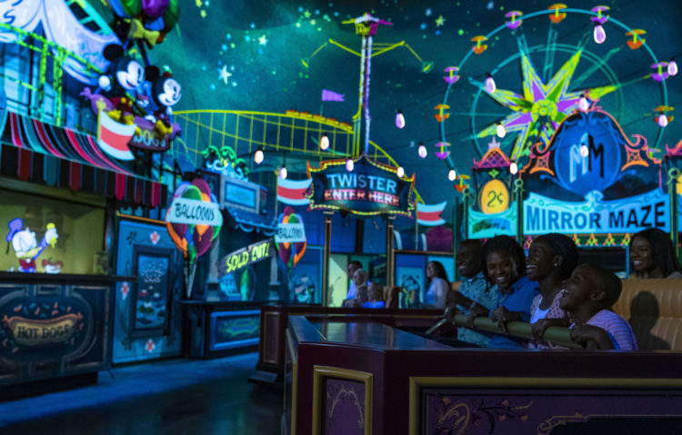 First ride-through attraction in Disney history featuring Mickey and Minnie Find Mickeys