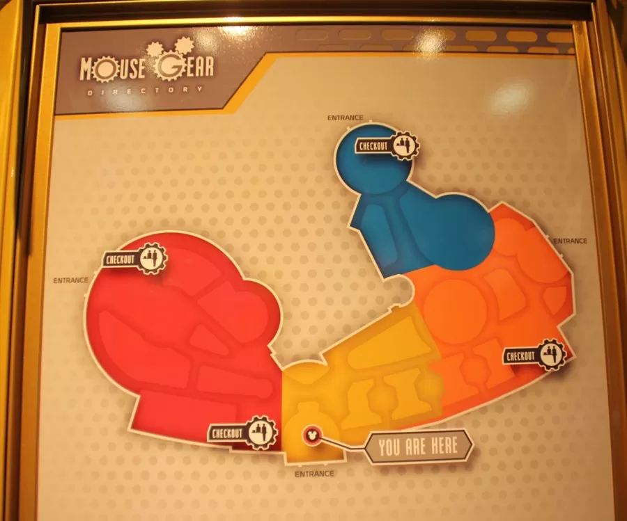 Mouse Gear Shop Map Hidden Mickey
