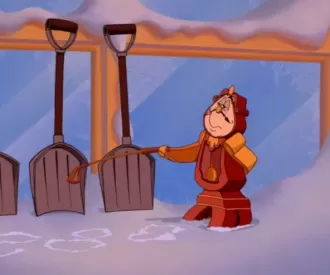 Beauty and the Beast Snow Hidden Mickey