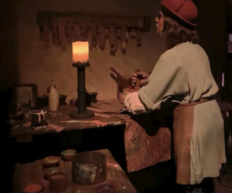 Spaceship Earth Hidden Mickey Paint Marks