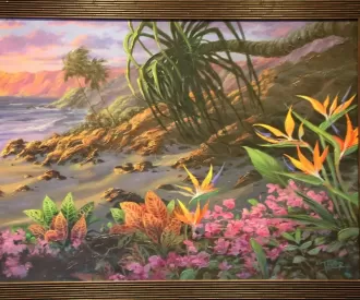 Polynesian Resort Thor Painting Hidden Mickey