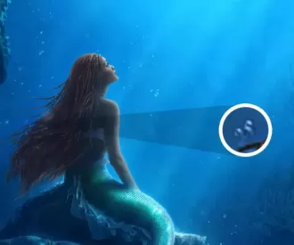Hidden Mickey in The Little Mermaid Live Action Movie Poster