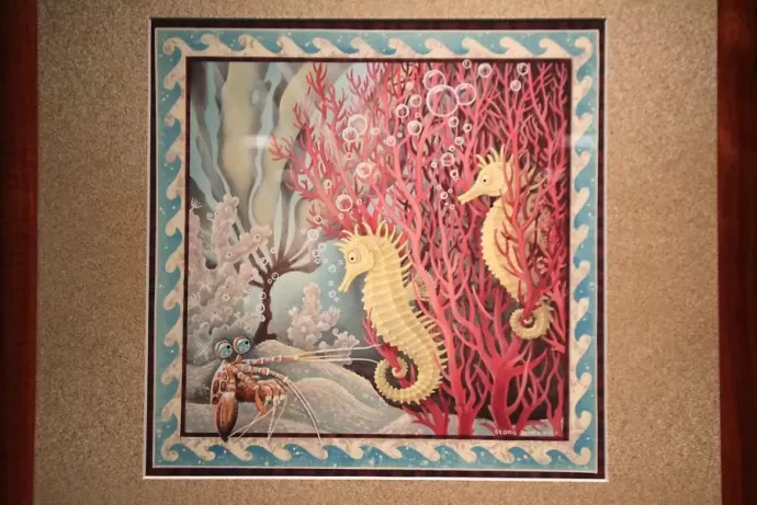 Aulani Resorts Guest Room Sea Art Hidden Mickey