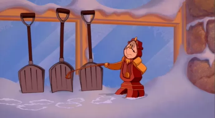 Beauty and the Beast Snow Hidden Mickey