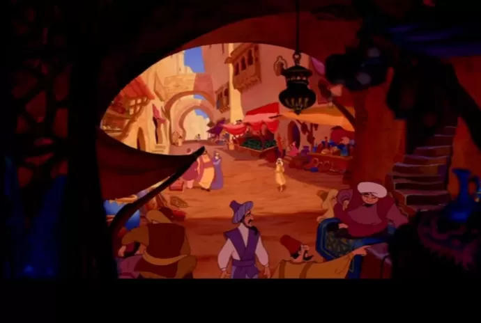 Aladdin village Hidden Mickey